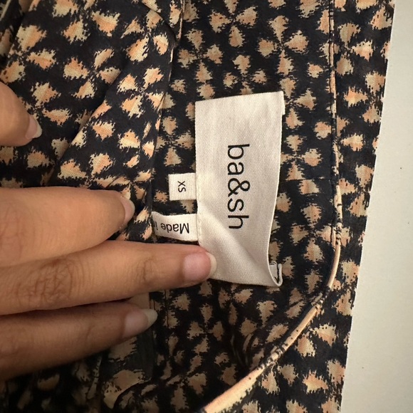 Ba&Sh Wrap Carmen Black Side Tie Floral Boho Casual Skirt Sz XS - Picture 6 of 6